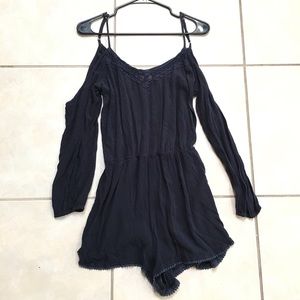 Hollister Navy Cut-Out Romper